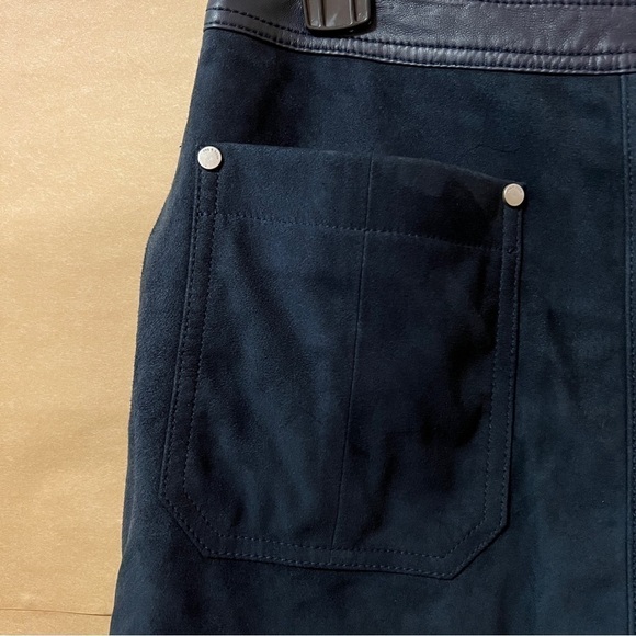 Rag & Bone | Siggy Goat Leather Snap Button Front Mini Skirt Lamb Leather Size 4 - Picture 5 of 14